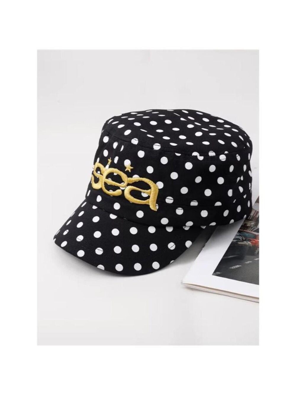 Polka Dot Embroidered Baseball Cap
